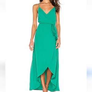 Surplice All Wrapped Up Green Women's Dress